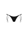 Let's Swim Women's Black Side Tie Bikini Bottom In Black
