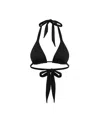 Let's Swim Lets Swim Triangle Bikini Top In Black