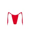 Let's Swim Women's Red Tie Side Bikini Bottom In Red