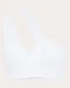 Let's Swim One-shoulder Bikini Top In White