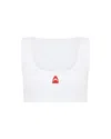 Shop Let's Swim Women's White Cropped Tank Top