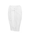Let's Swim Women's White Mesh Sarong In White