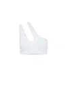 Let's Swim One-shoulder Bikini Top In White