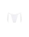 Let's Swim Women's White Tie Side Jacquard Towelling Bikini Bottom In White