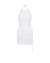 Let's Swim Shark-jacquard Mini Dress In White