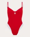 Let's Swim Badeanzug Mit Logo-print In Red