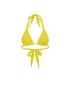 Let's Swim Women's Yellow / Orange Yellow Triangle Bikini Top In Yellow/orange