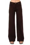 Letter To Juliet A Line Wide Scissor Cut Jeans In Brown In Brown