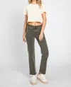 Letter To Juliet Moss Denim Jeans In Green In Grey