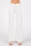 Letter To Juliet Paola A-line Mid Rise Raw Hem Jean In White In White