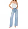 Letter To Juliet Paola A-line Scissor Cut Hem Jean In Light In Blue