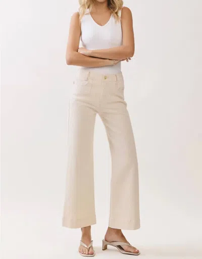 Letter To Juliet Rosa A-line Darted Jeans In Ecru In White