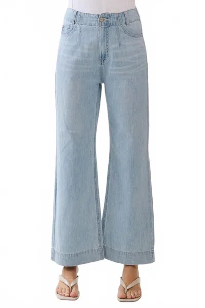 Letter To Juliet Rosa A-line Darted Jeans In Light Wash In Blue