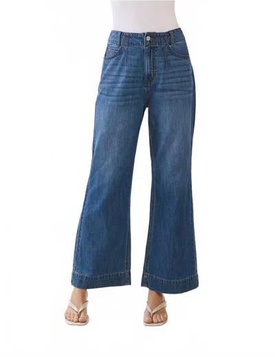 Letter To Juliet Rosa A-line Darted Jeans In Medium Wash In Multi