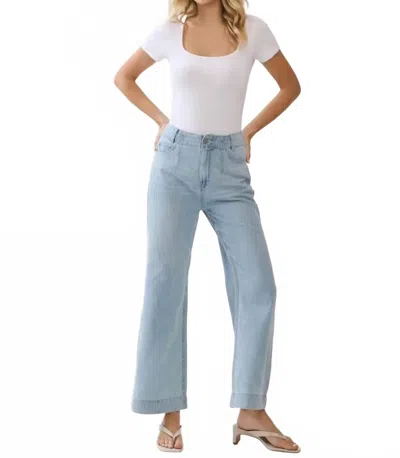 Letter To Juliet Rosa Weight A-line Darted Jeans In Light Blue