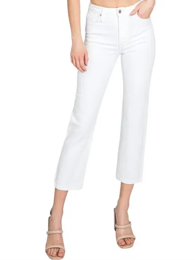 Letter To Juliet Siena High Rise Straight Leg Jeans In Optic White