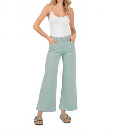 Letter To Juliet Sofia Wide Leg Culottes Pants In Opal In Blue