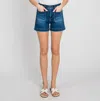 Letter To Juliet Ts01640 Dark - Patch Pocket Short In Dark Wash In Blue