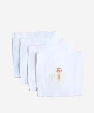 Lettermade Elton Cocktail Napkins Set Of Four