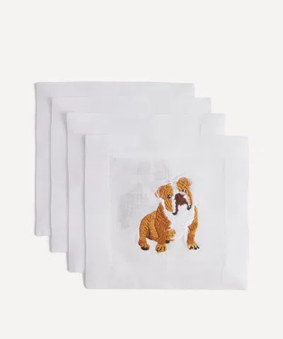 Lettermade English Bulldog Cocktail Napkins Set Of Four