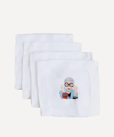 Lettermade Iris Apfel Cocktail Napkins Set Of Four