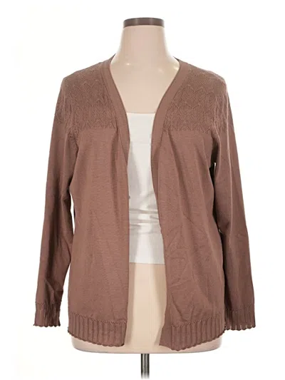 Pre-owned Lety & Me Cardigan Sweater In Brown