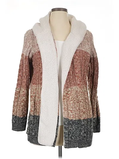 Pre-owned Lety & Me Cardigan Sweater In Brown