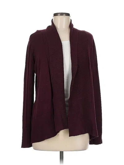 Pre-owned Lety & Me Cardigan Sweater In Burgundy