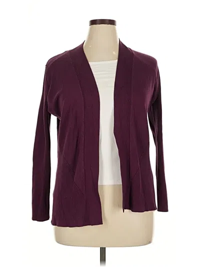 Pre-owned Lety & Me Cardigan Sweater In Burgundy