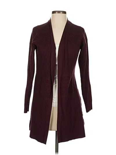Pre-owned Lety & Me Cardigan Sweater In Burgundy