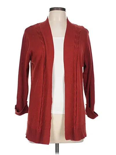 Pre-owned Lety & Me Cardigan Sweater In Burgundy