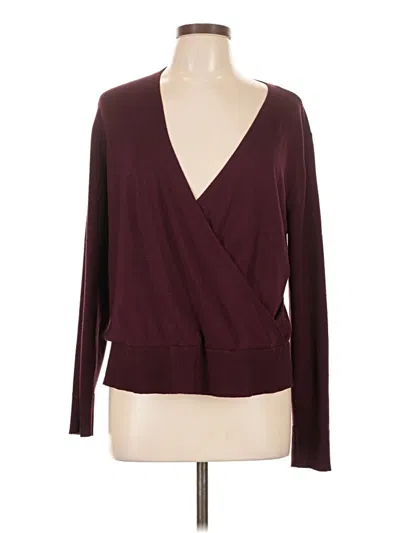 Pre-owned Lety & Me Cardigan Sweater In Burgundy