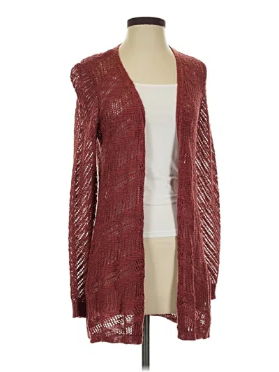 Pre-owned Lety & Me Cardigan Sweater In Burgundy