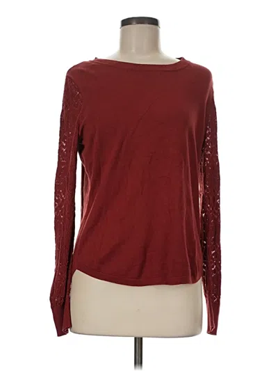 Pre-owned Lety & Me Cardigan Sweater In Burgundy
