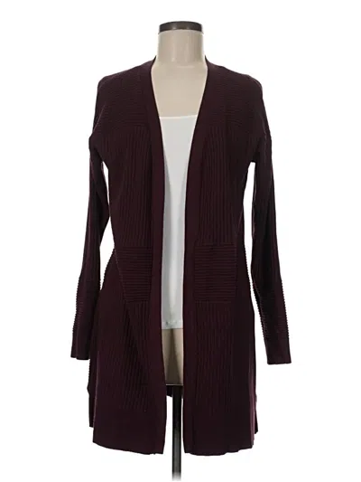 Pre-owned Lety & Me Cardigan Sweater In Burgundy