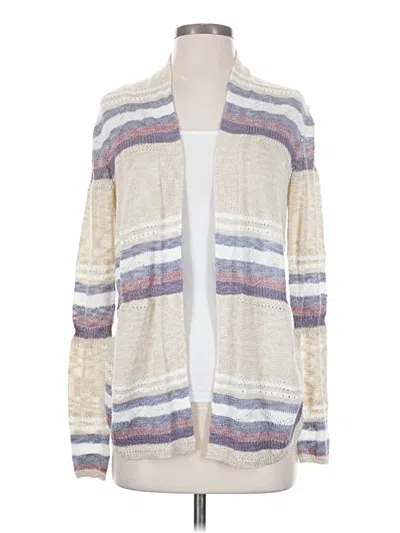 Pre-owned Lety & Me Cardigan Sweater In White