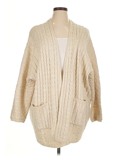 Pre-owned Lety & Me Cardigan Sweater In White
