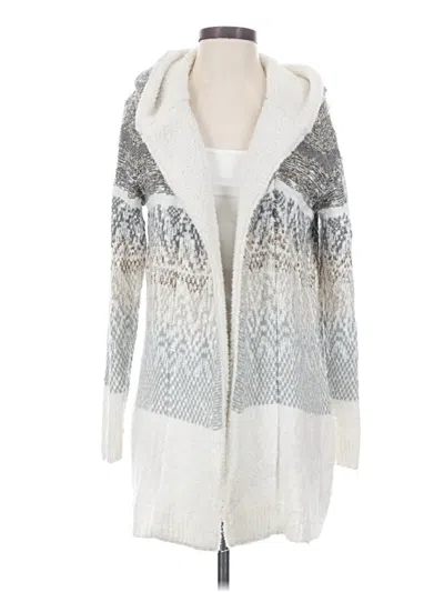 Pre-owned Lety & Me Cardigan Sweater In White