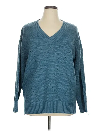 Pre-owned Lety & Me Pullover Sweater In Blue