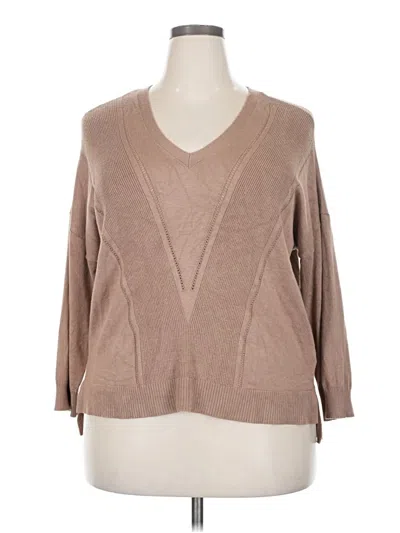 Pre-owned Lety & Me Pullover Sweater In Brown