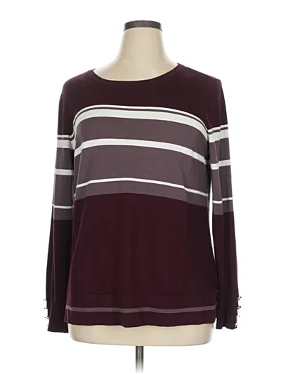 Pre-owned Lety & Me Pullover Sweater In Burgundy