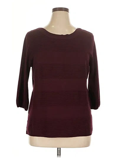Pre-owned Lety & Me Pullover Sweater In Burgundy