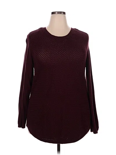 Pre-owned Lety & Me Pullover Sweater In Burgundy