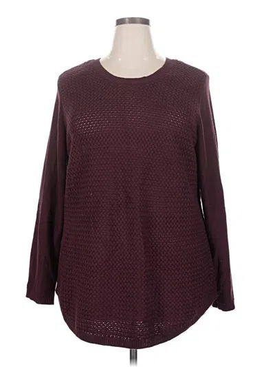 Pre-owned Lety & Me Pullover Sweater In Burgundy
