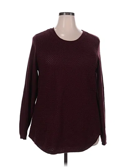 Pre-owned Lety & Me Pullover Sweater In Burgundy