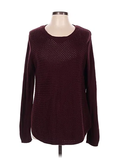 Pre-owned Lety & Me Pullover Sweater In Burgundy