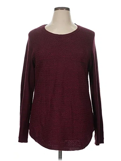 Pre-owned Lety & Me Pullover Sweater In Burgundy