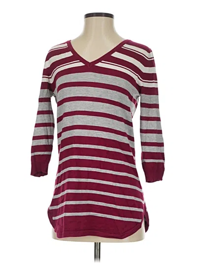 Pre-owned Lety & Me Pullover Sweater In Burgundy