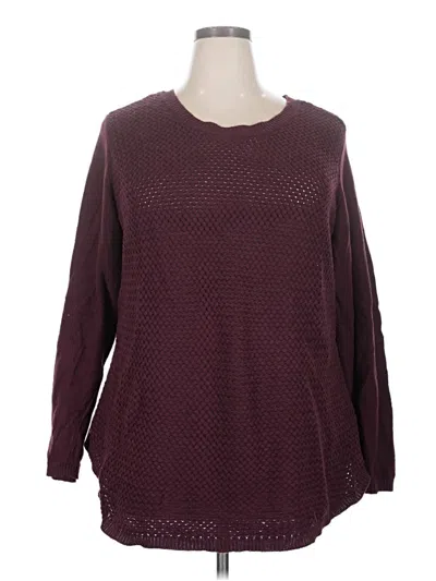 Pre-owned Lety & Me Pullover Sweater In Burgundy