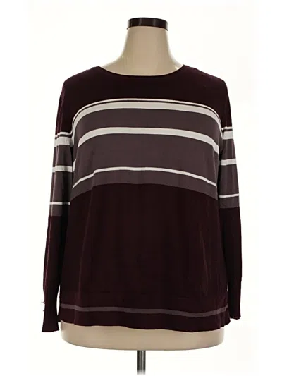 Pre-owned Lety & Me Pullover Sweater In Burgundy